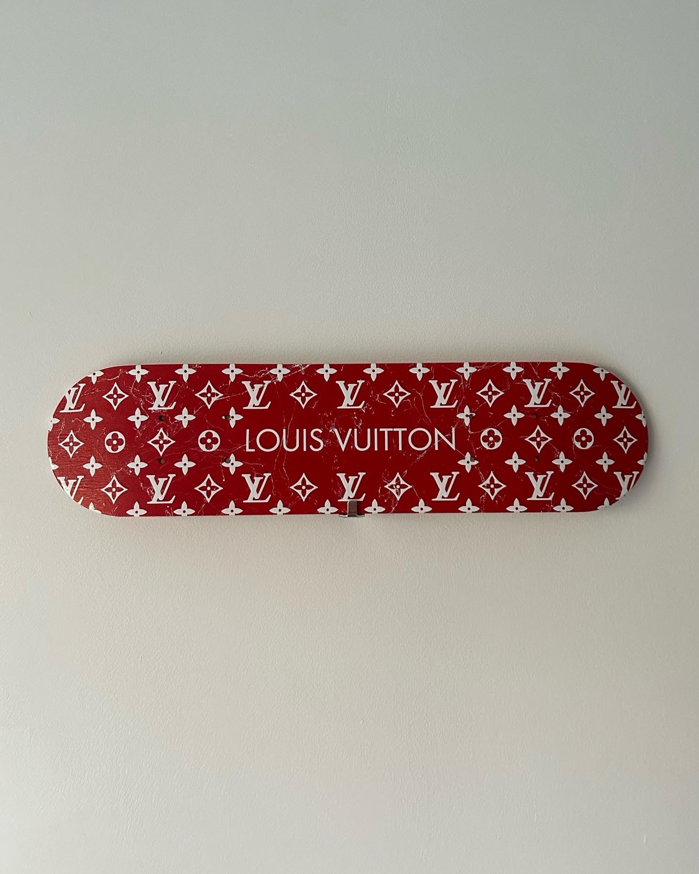 Louis Vuitton Supreme Monogram Skateboard Deck Red